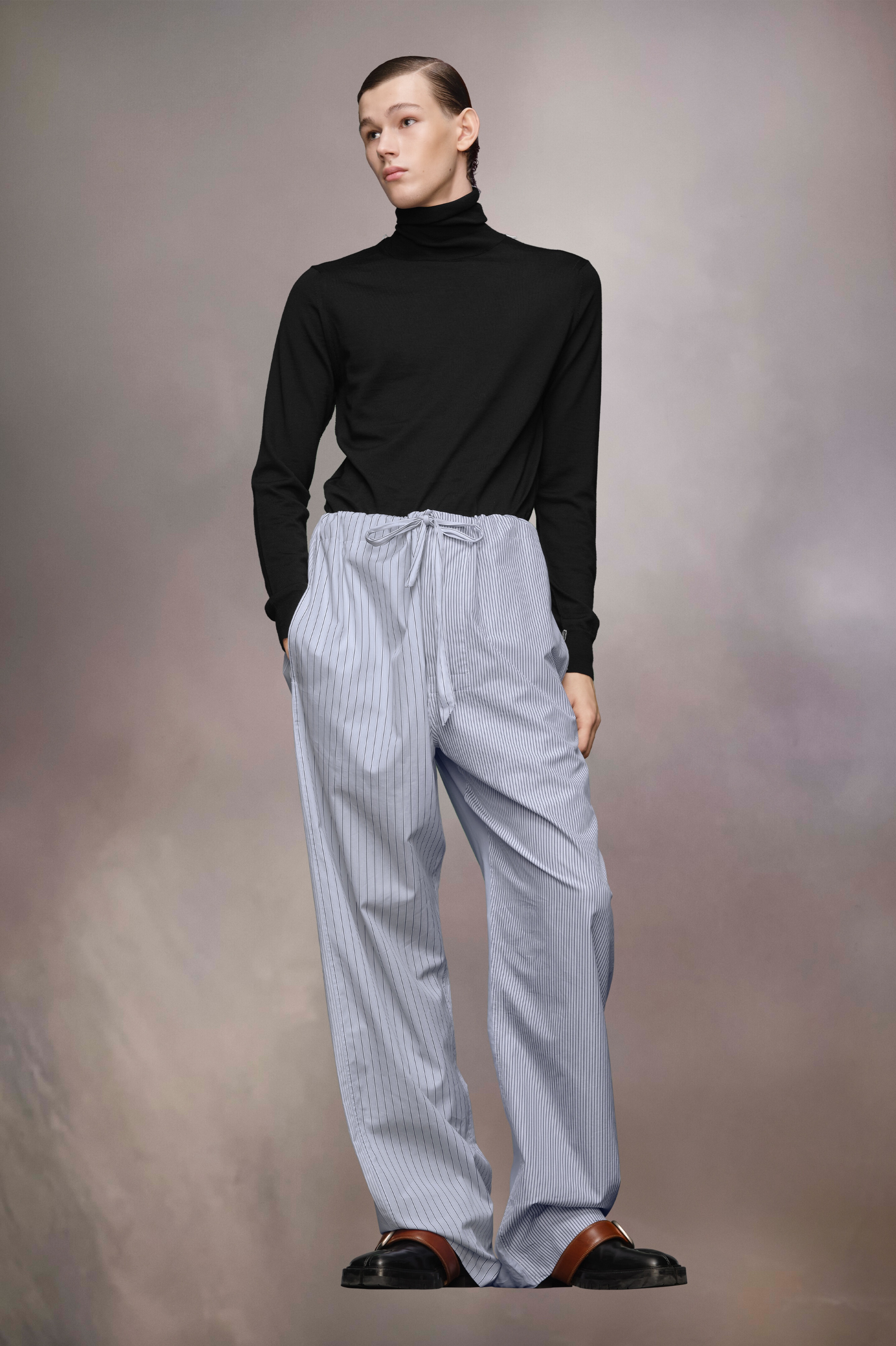 Stripe Cotton Trousers - 3