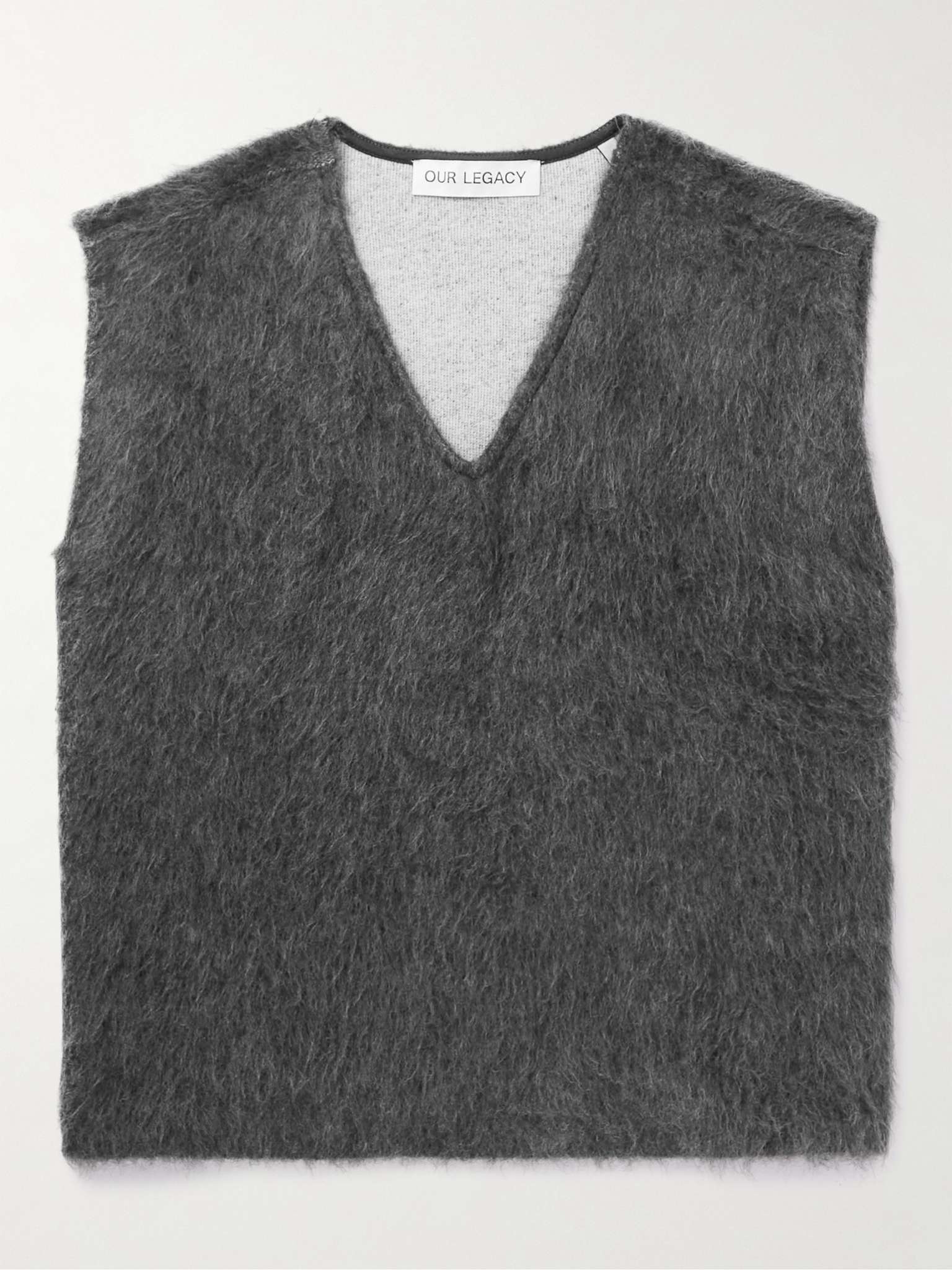 Double Lock Brushed-Knit Sweater Vest - 1