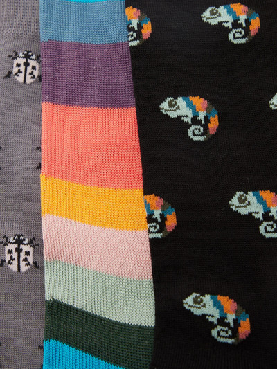 Paul Smith Pack of three mismatch cotton-blend socks outlook