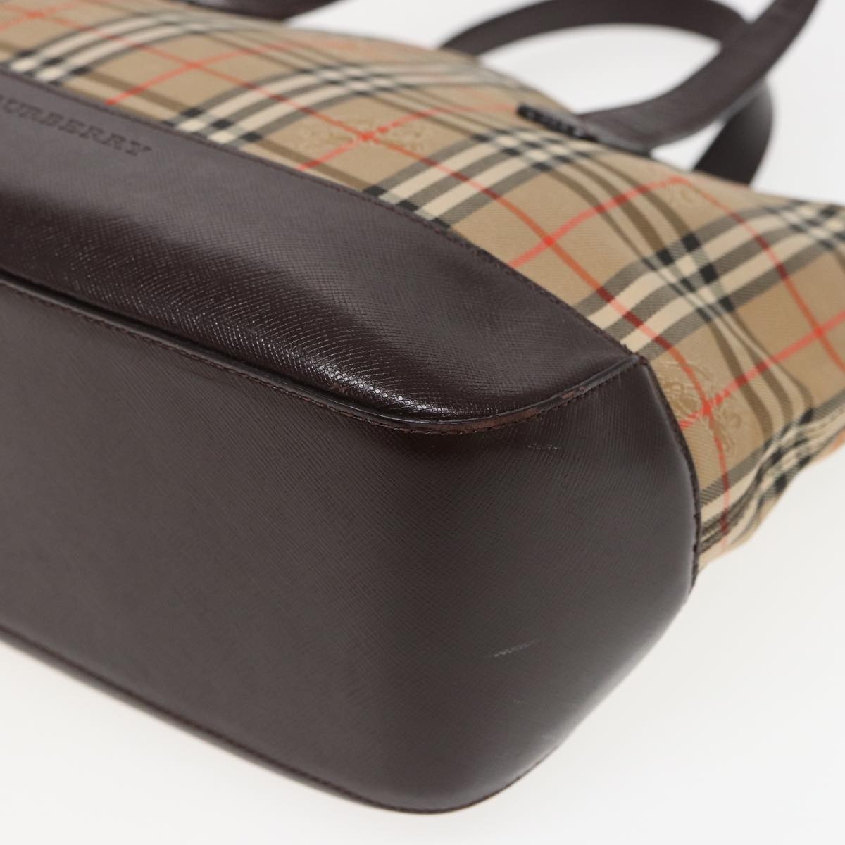 Burberry Nova Check Hand Bag Canvas Beige - 12