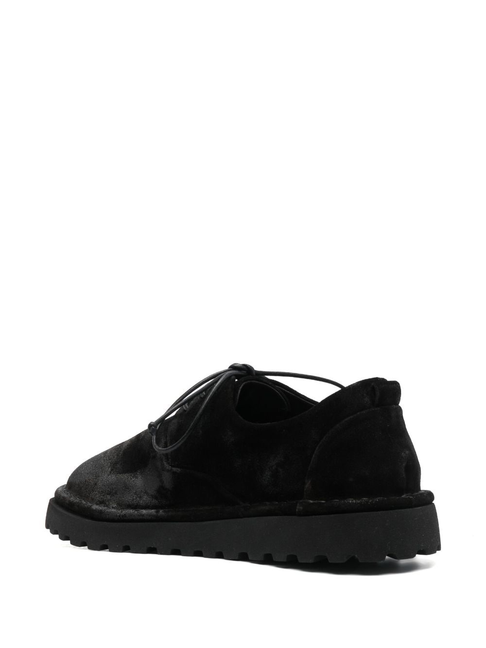 round-toe suede derby shoes - 3