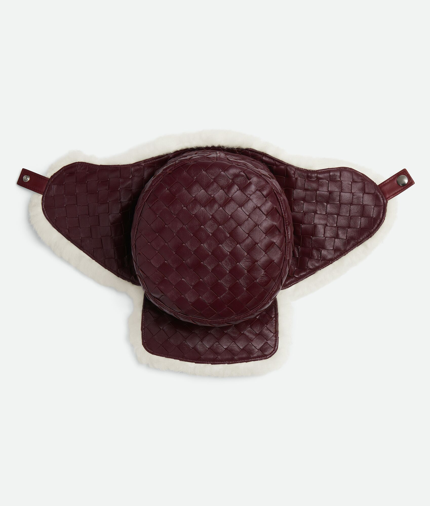Intrecciato Leather Aviator Hat - 4