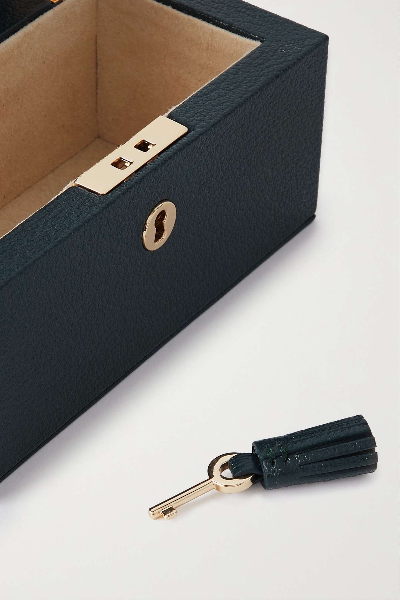 + After Eight printed textured-leather jewelry box - 3