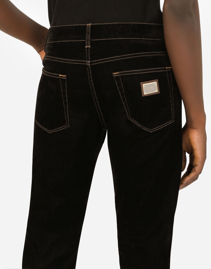 Flocked slim-fit stretch jeans - 6