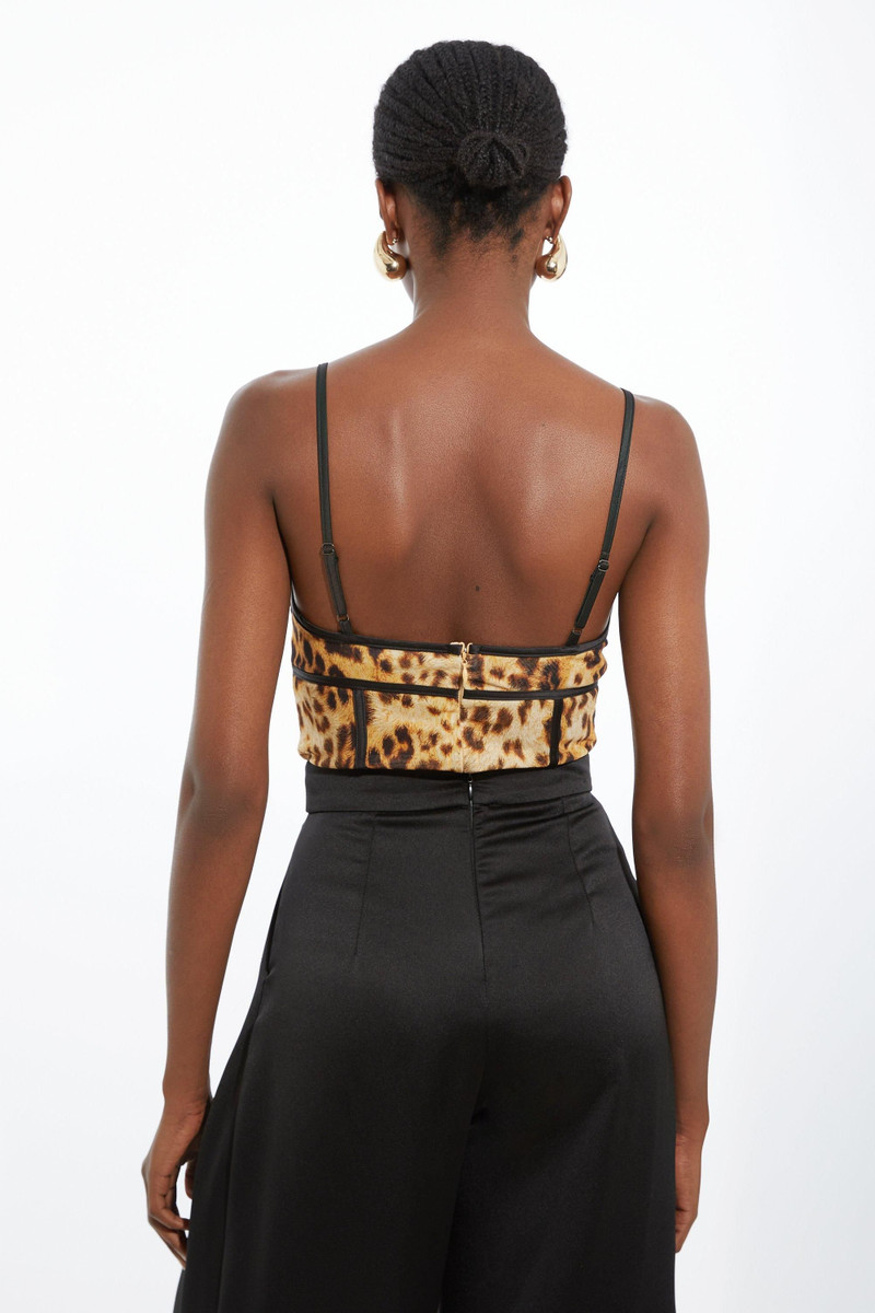 Lace Detail Power Mesh Jersey Strappy Bodysuit 5