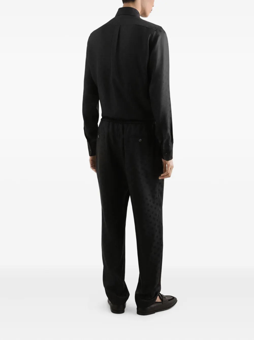 Dolce & Gabbana Men Monogram Silk Shirt - 3