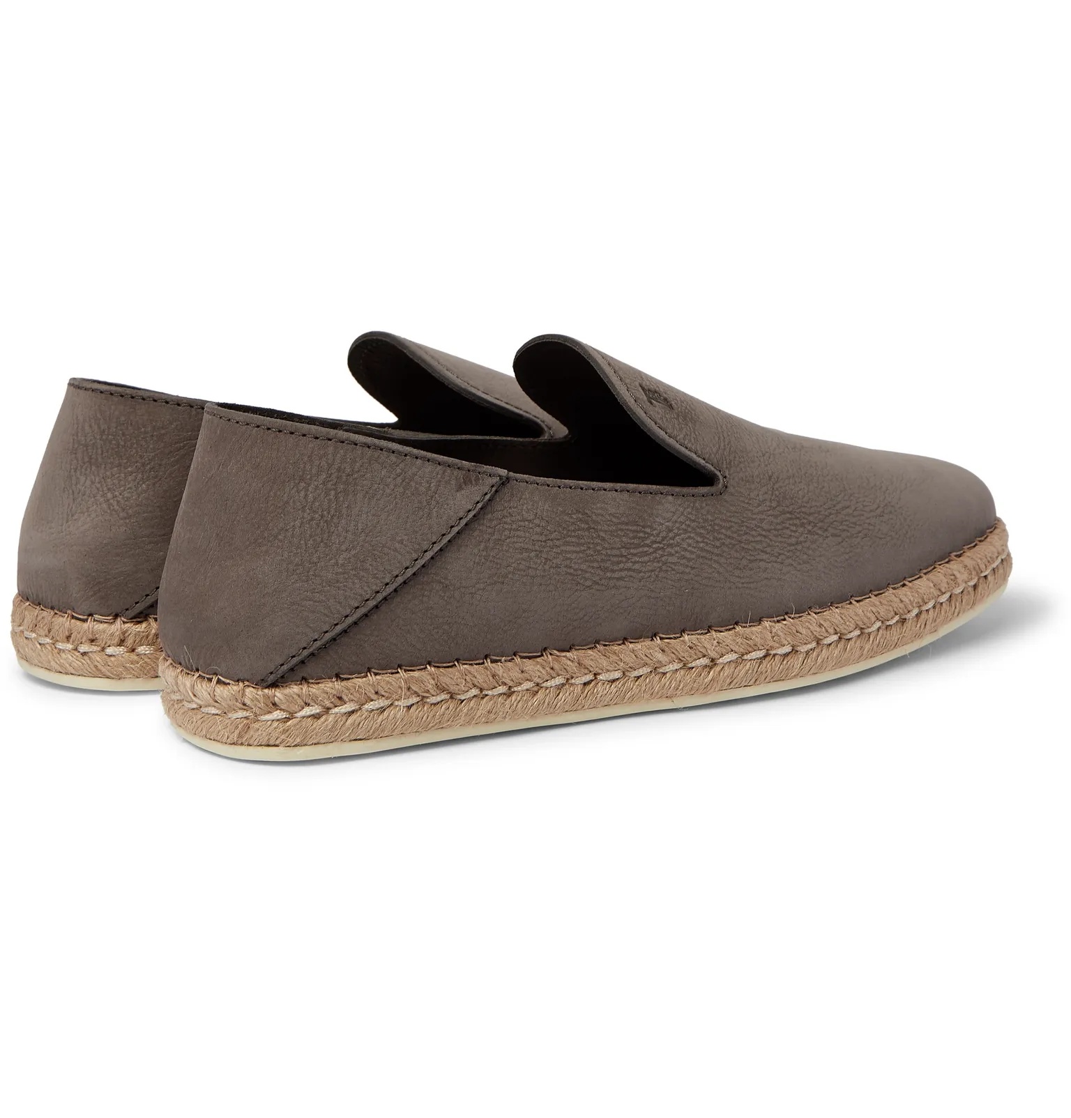 Collapsible-Heel Nubuck Espadrilles - 6