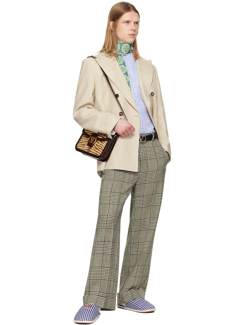 Valentino Blue & White 'Ta Chambre' Slippers outlook