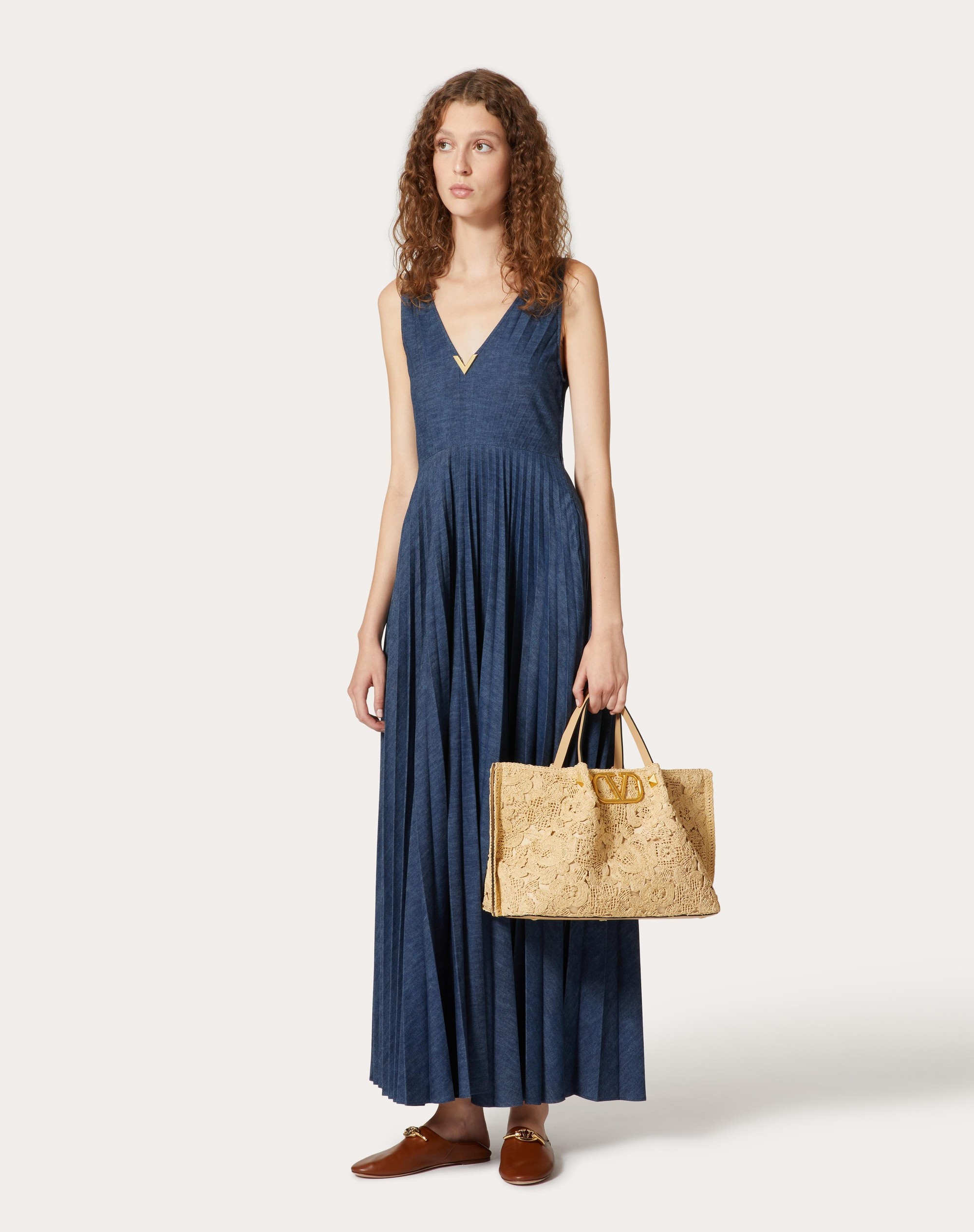 MEDIUM SHOPPING BAG IN LACE-EFFECT RAFFIA - 2