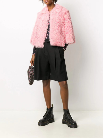 REDValentino cropped-sleeve sherling jacket outlook