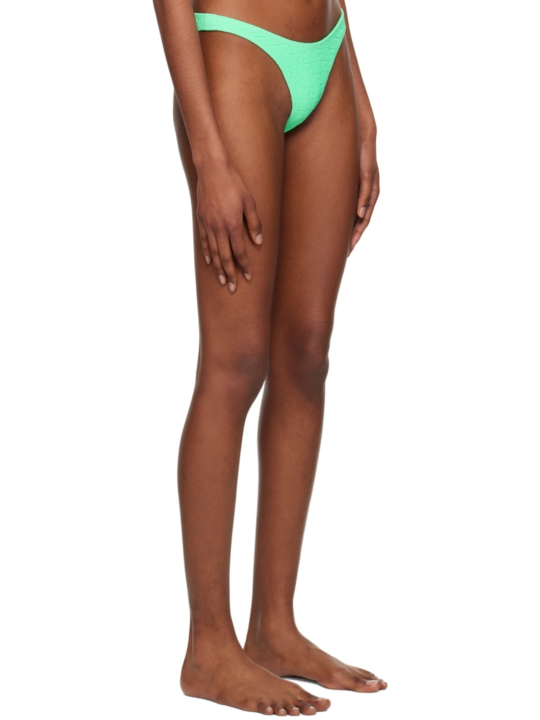 Green Jacquard Bikini Bottom - 2