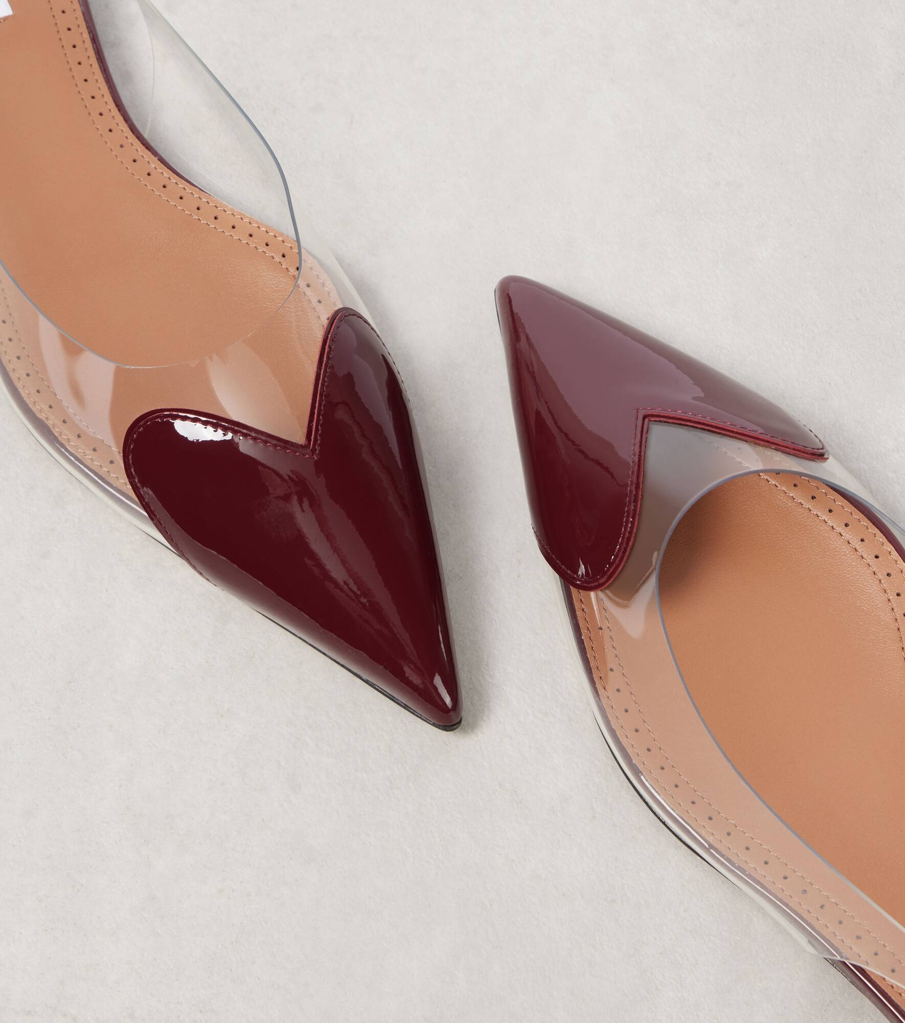 Le Cœur patent leather and PU slingback flats - 5
