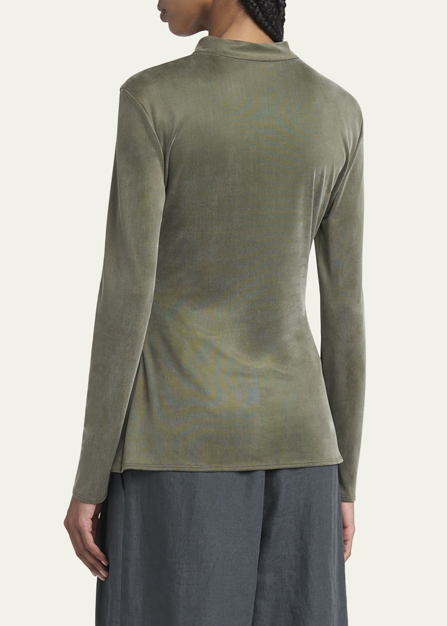 Asymmetric Jersey Long-Sleeve Top - 3