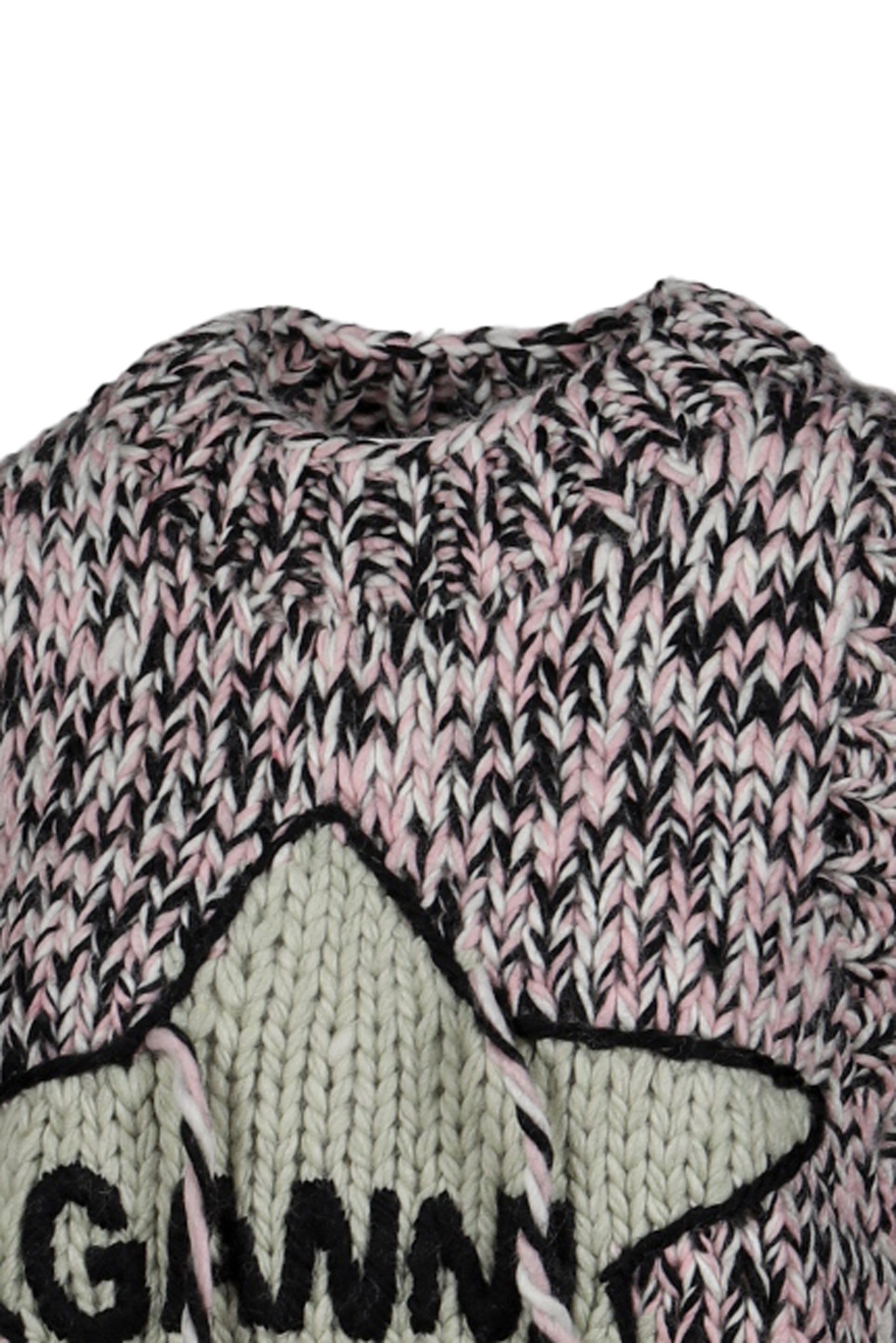 GRAPHIC WOOL HANDKNIT VEST / PNK - 8