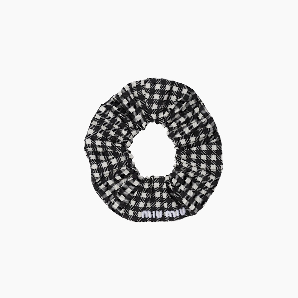 Printed faille scrunchie - 1