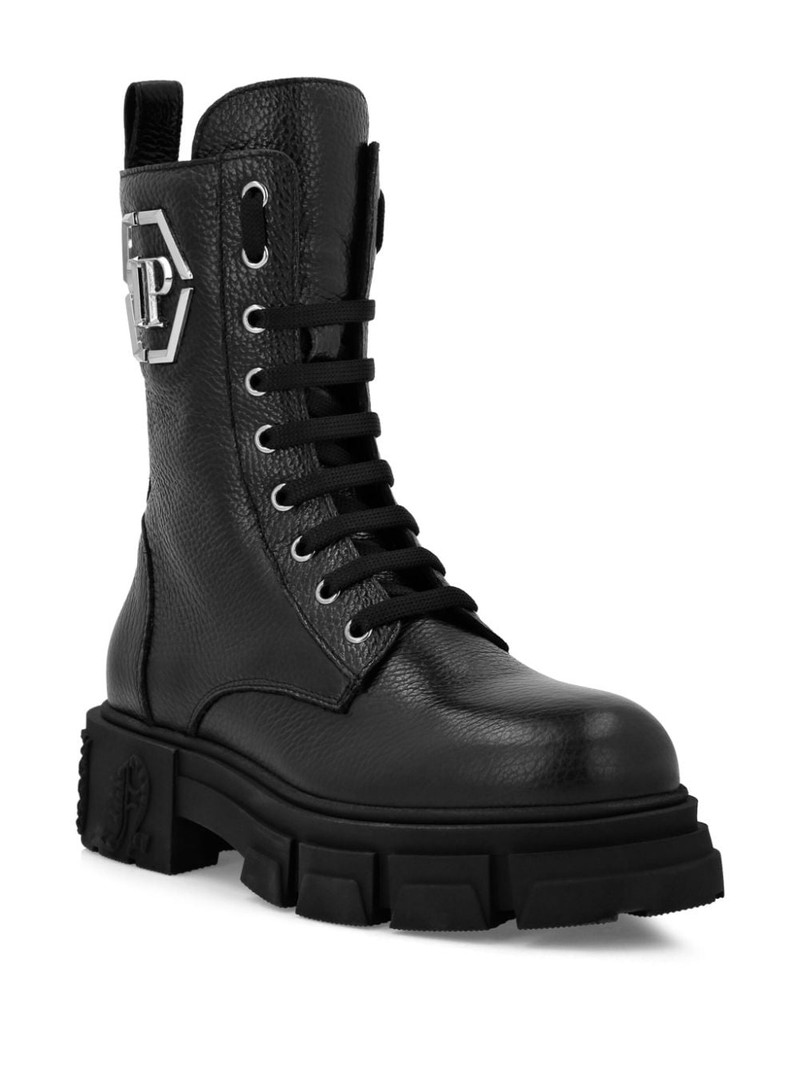 PHILIPP PLEIN logo-plaque boots outlook