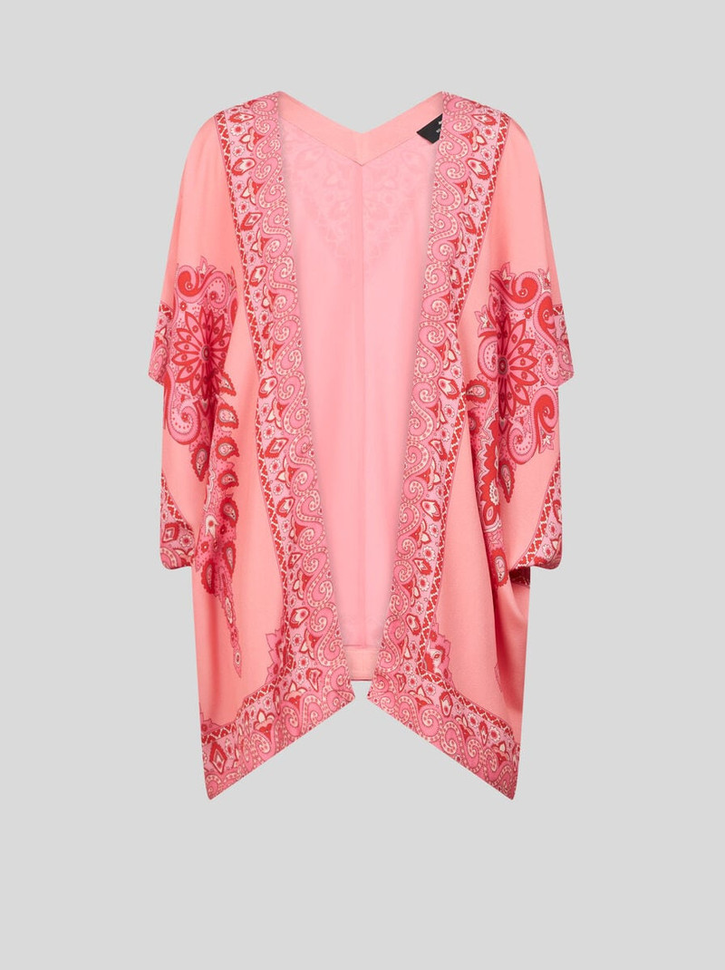 KESA ROBE WITH TONAL PLACED PRINTS - 1