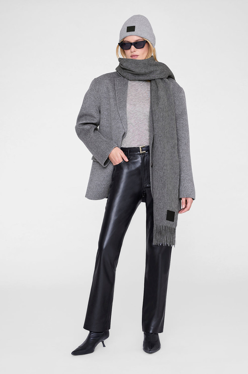 ANINE BING Carley Beanie - Medium Heather Grey Cashmere outlook