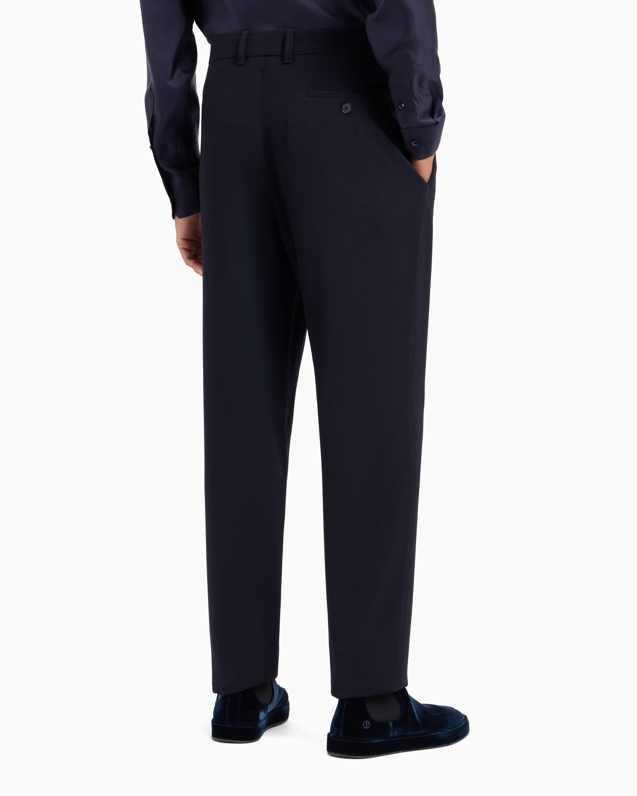Single-pleat virgin wool trousers - 3