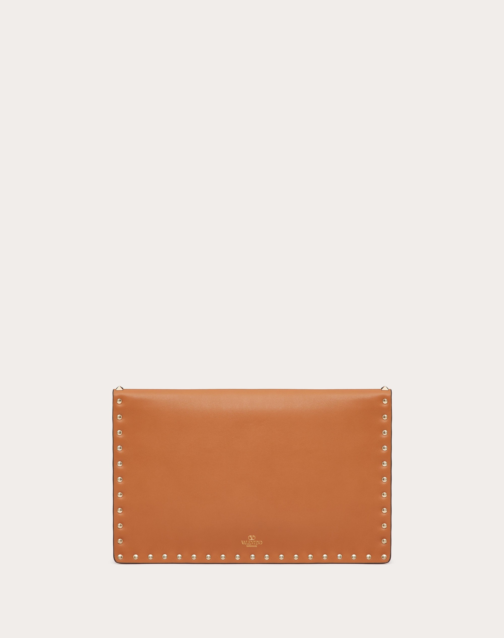 ROCKSTUD RAFFIA CLUTCH BAG - 3