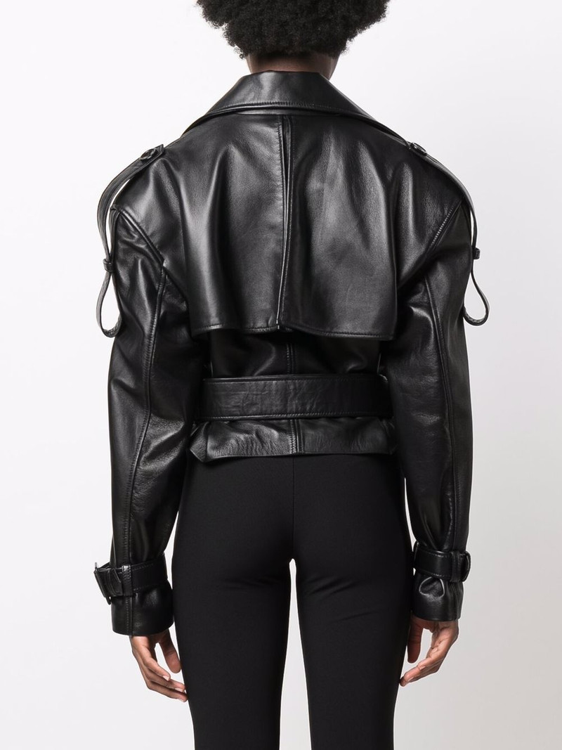 Hana cropped biker jacket 4