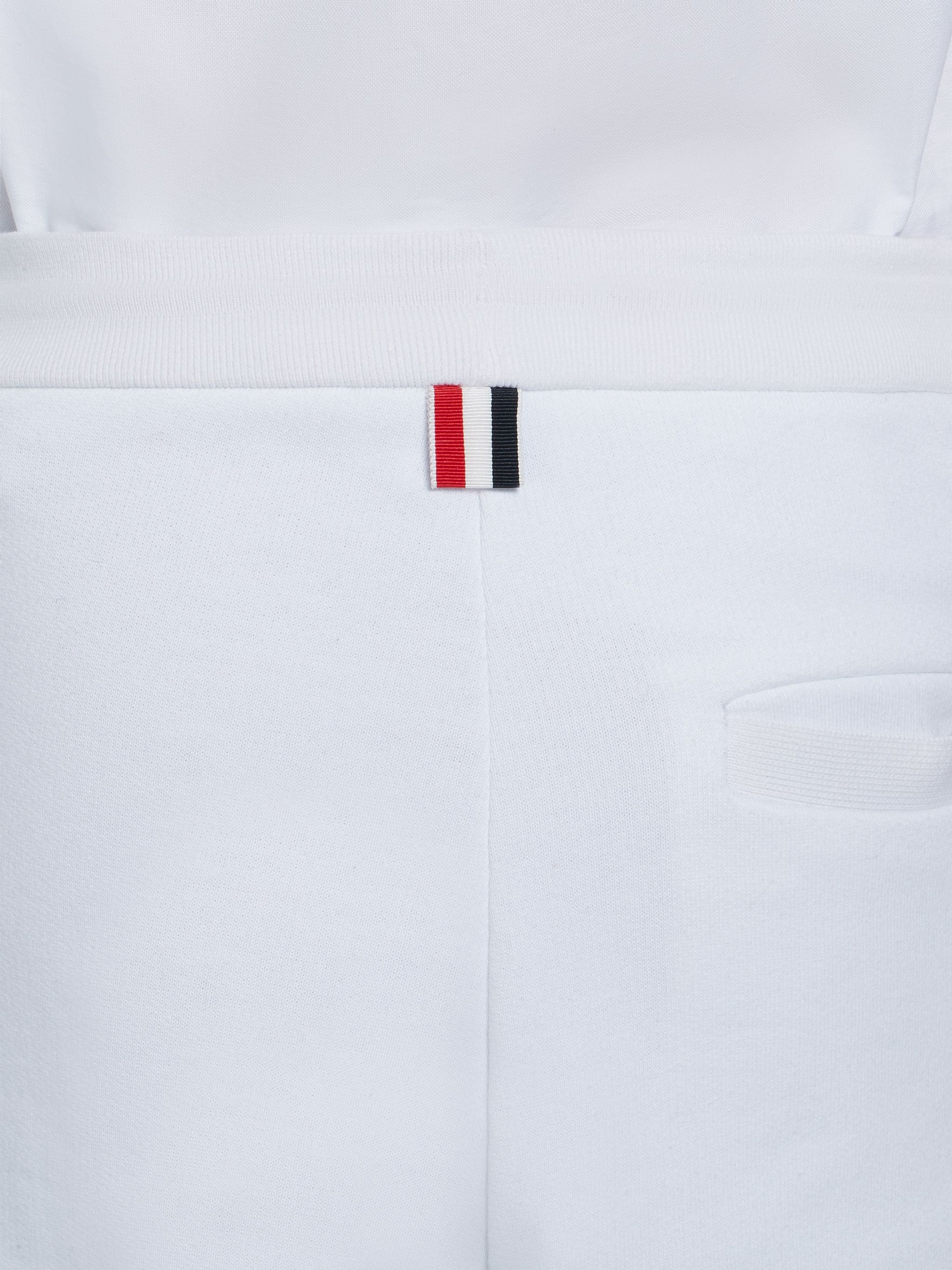 White Classic Cotton Loopback Jersey Stripe Track Trouser - 6