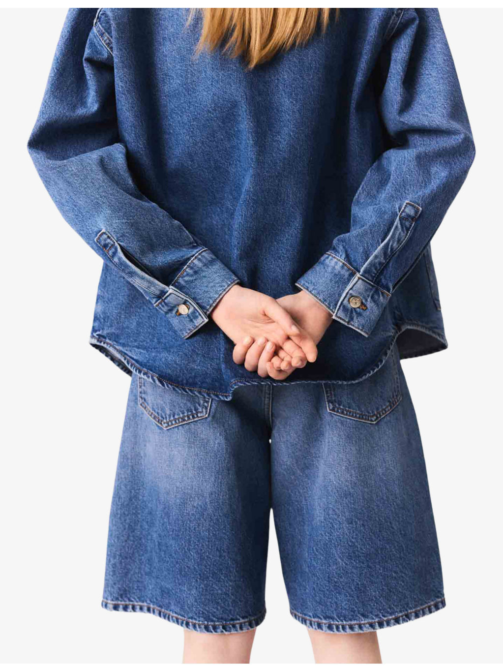 Cord-Collar Relaxed-Fit Denim Jacket - 7