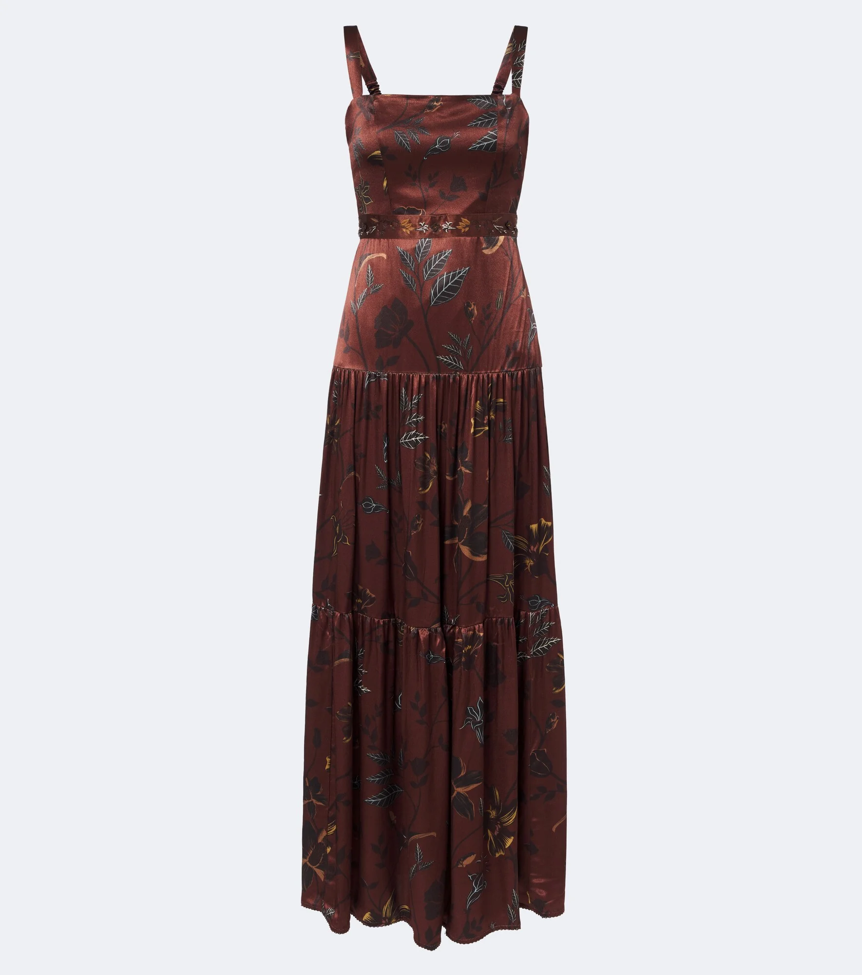 Lima printed satin maxi dress - 1