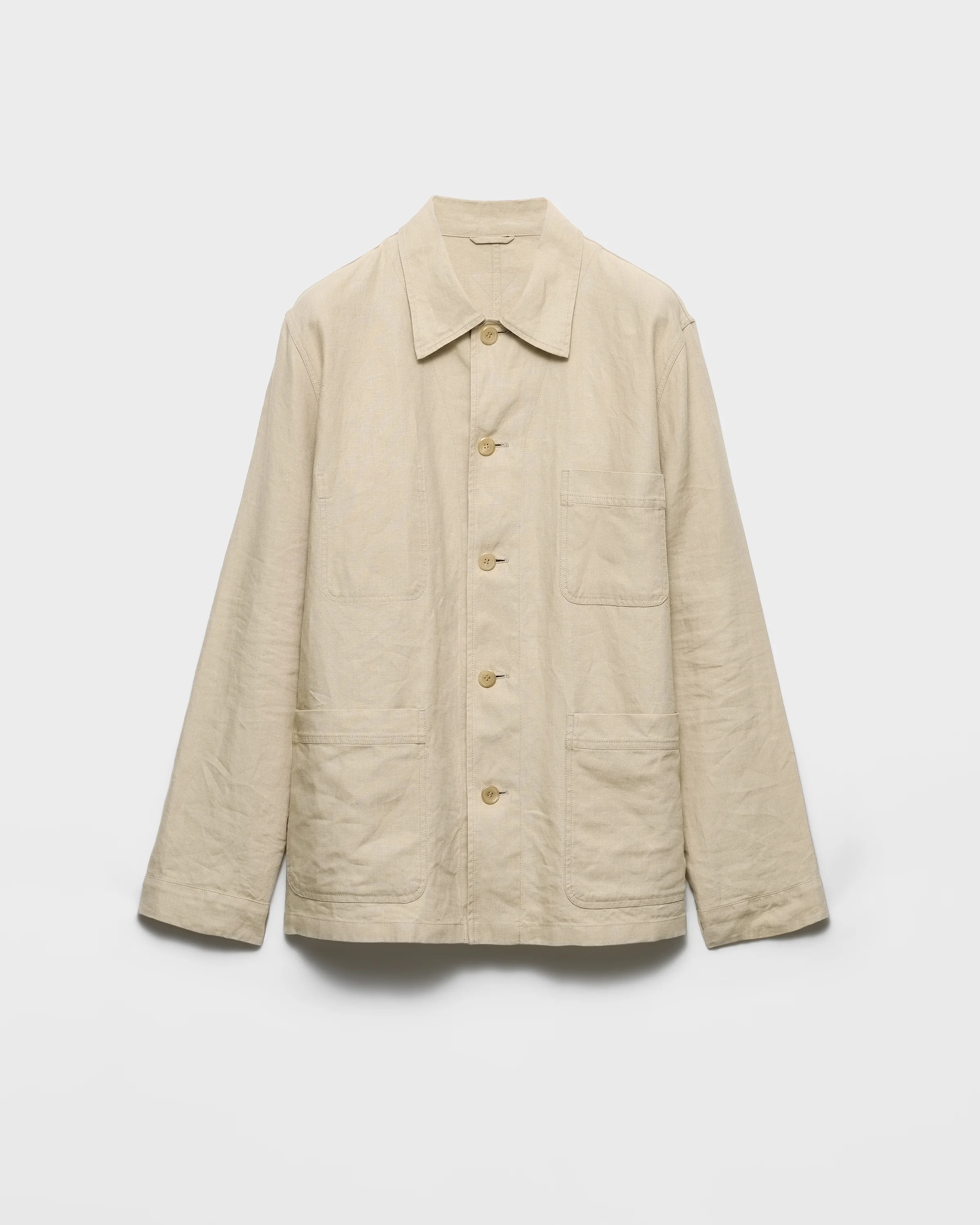 Single-breasted linen jacket - 1