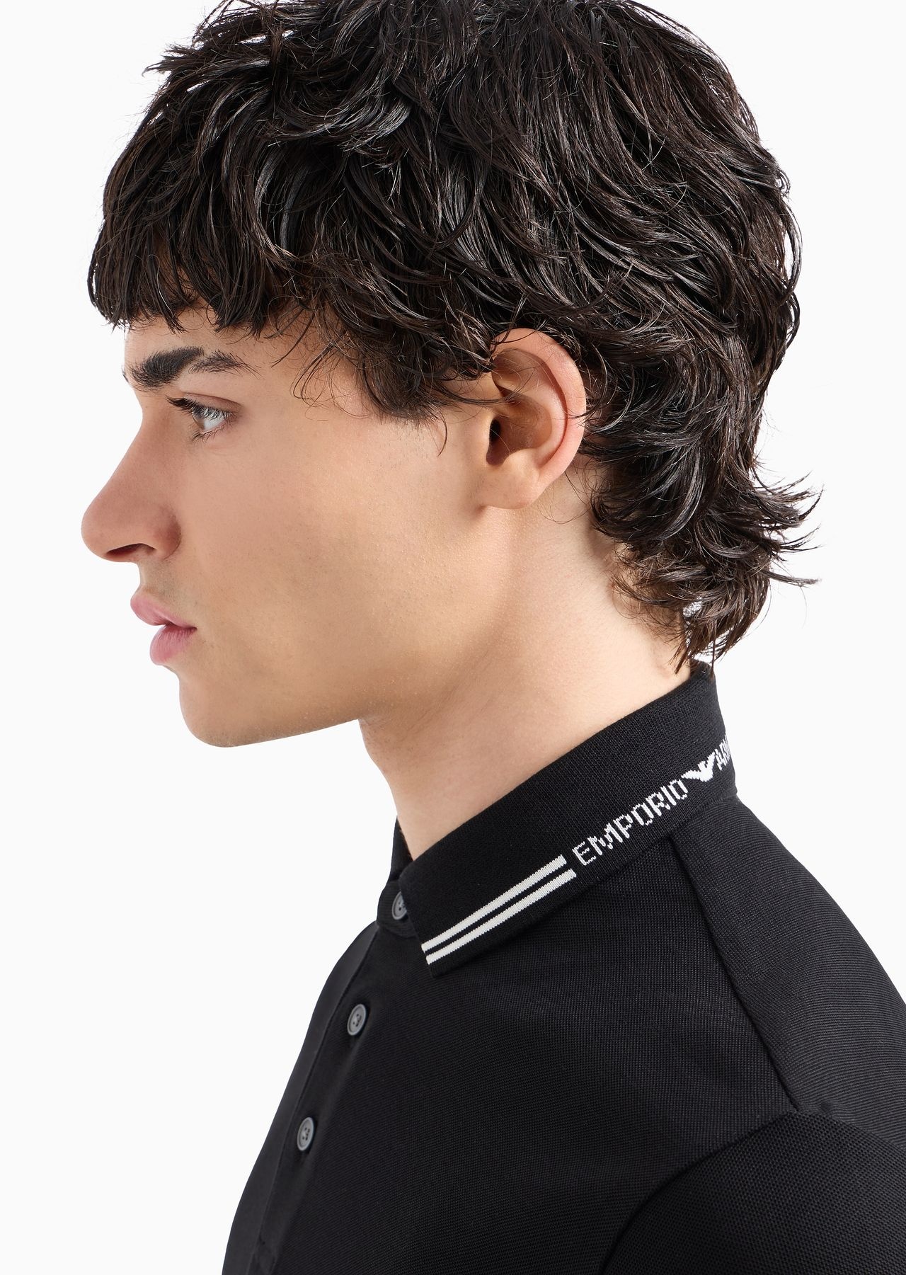 Jersey polo shirt with placed logo - 5