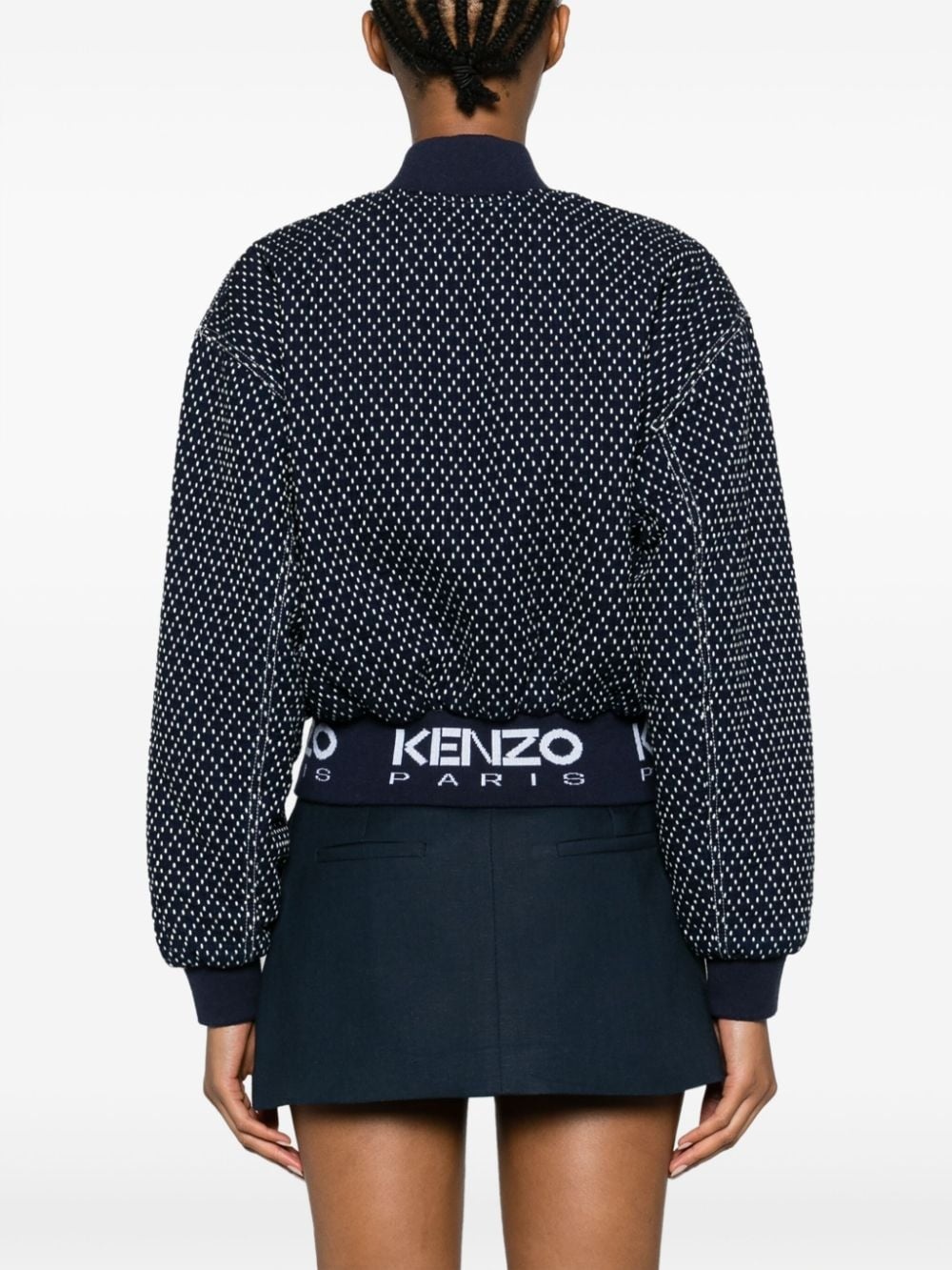 Sashiko Stitch embroidered bomber jacket - 4
