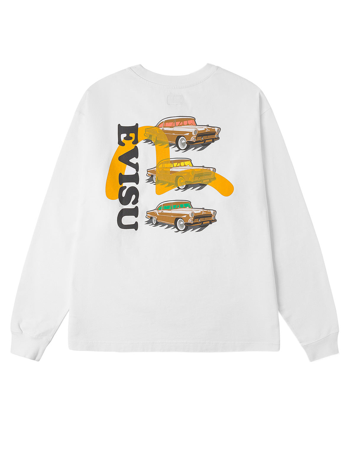 Classic 50s Cars Print Relax Fit Long-sleeve T-shirt - 11