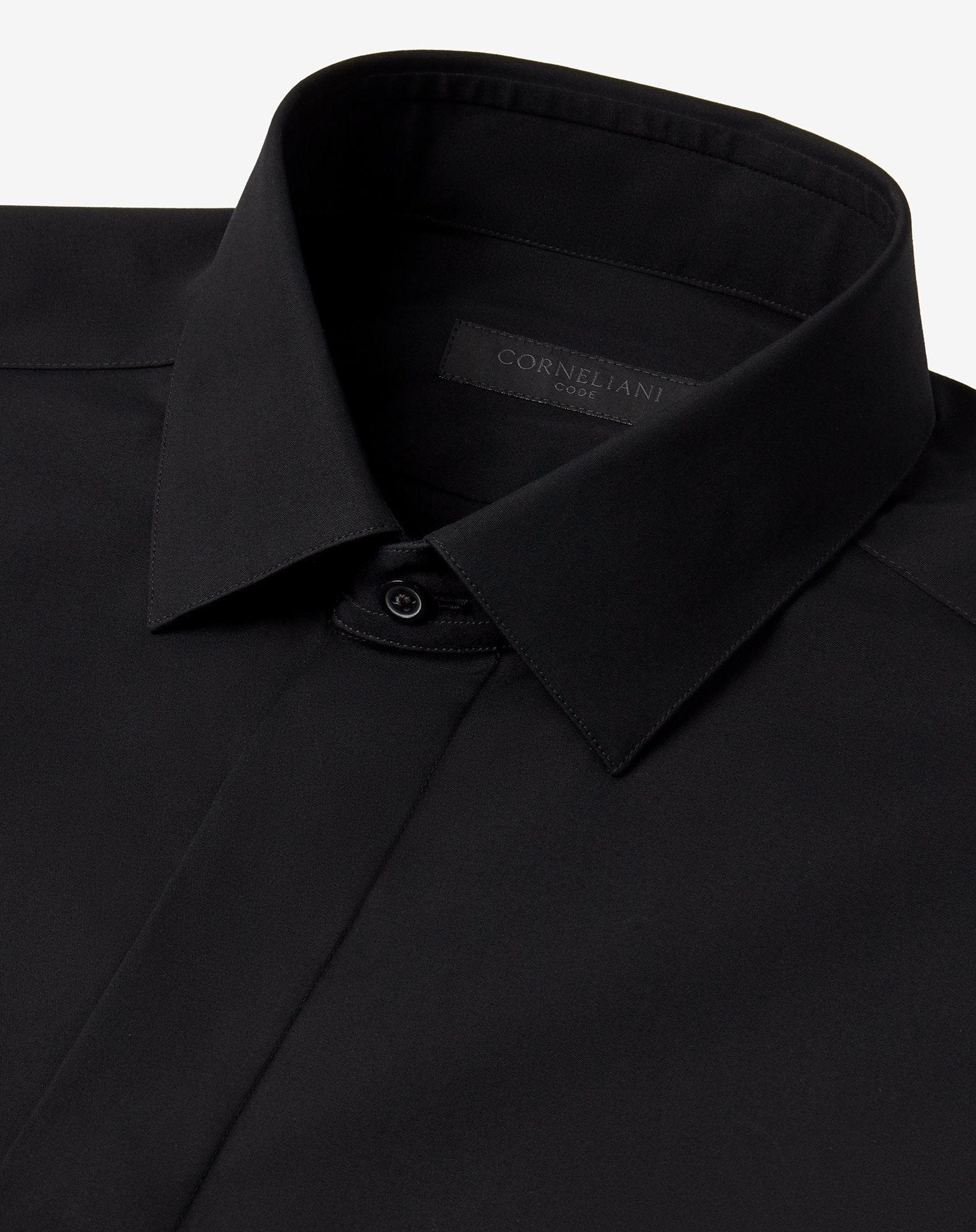 Black cotton poplin shirt - 3