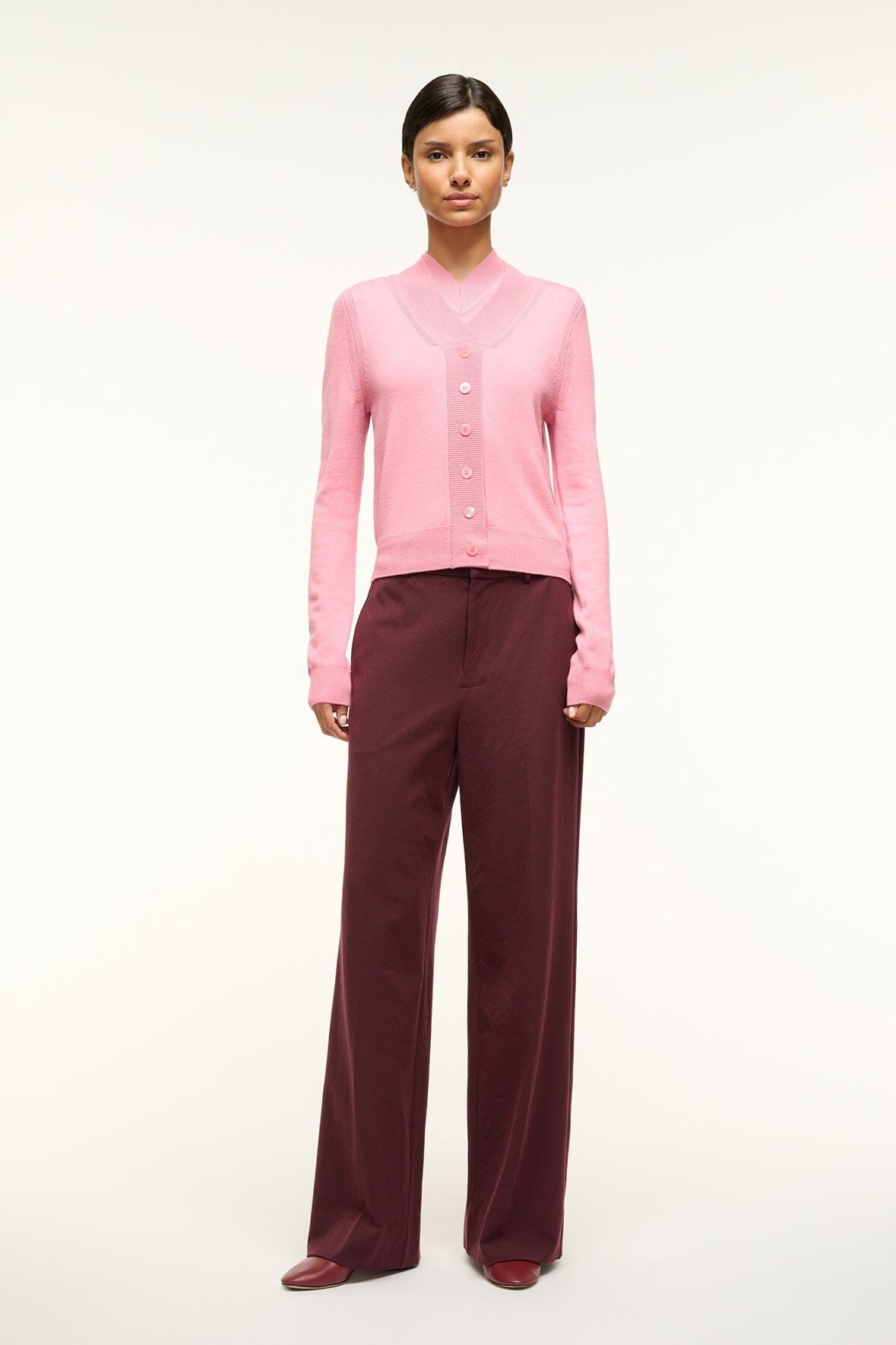 STAUD BAXTER CARDIGAN DAMASK PINK - 3