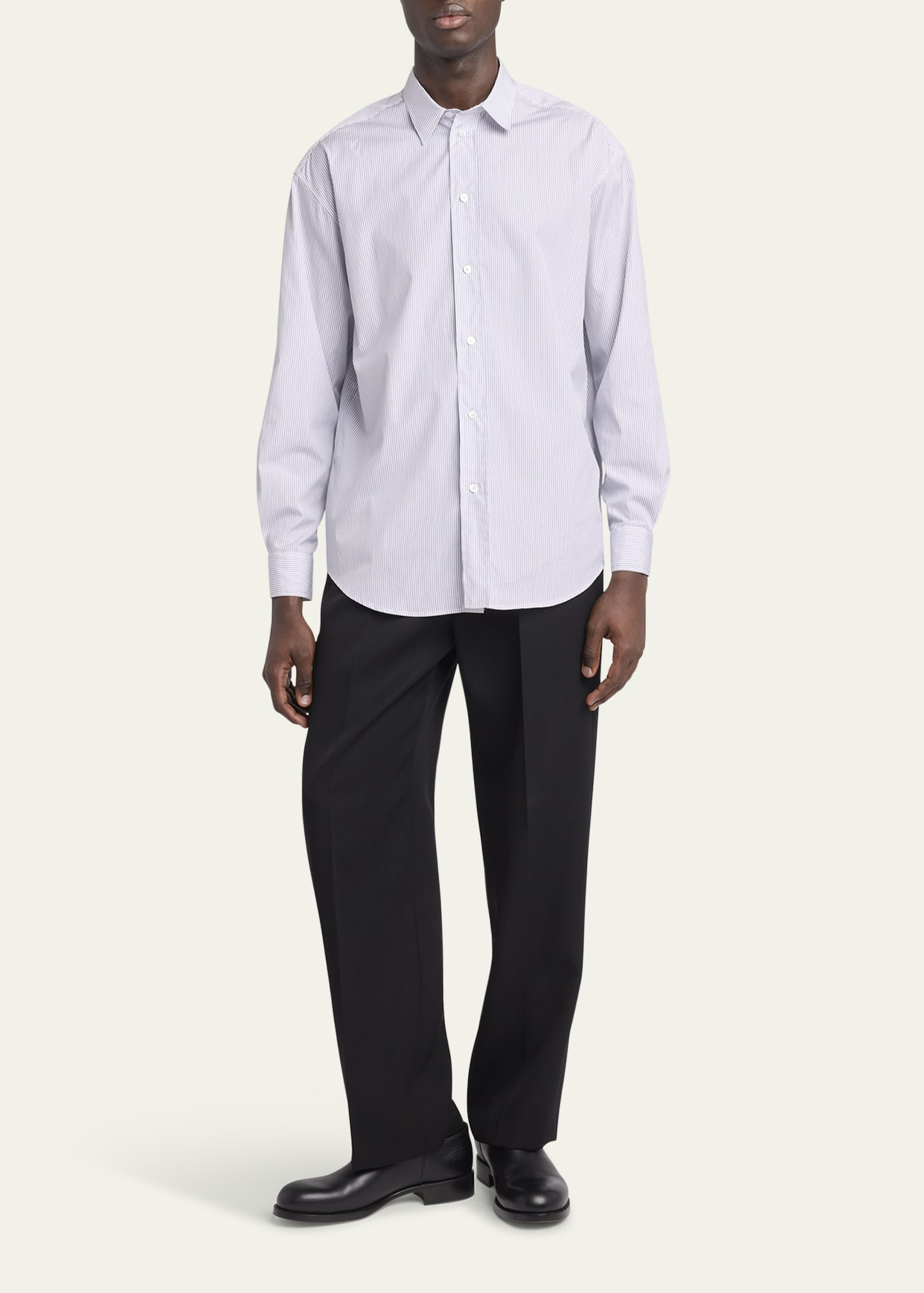 Men's Cotton Micro-Stripe Button-Down Shirt - 2