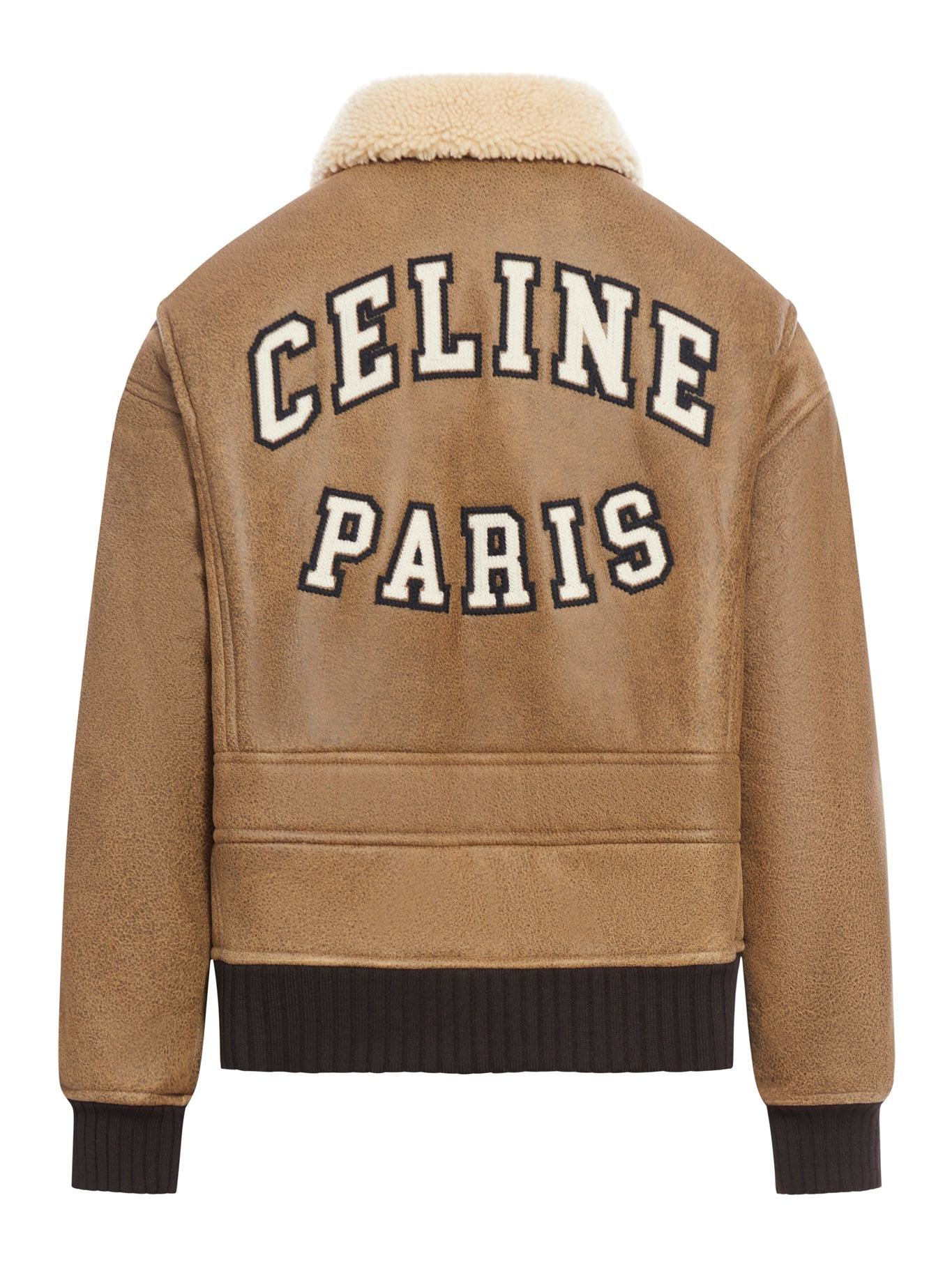 CELINE SHEARLING AND LEATHER AVIATOR JACKET suitnegozi REVERSIBLE