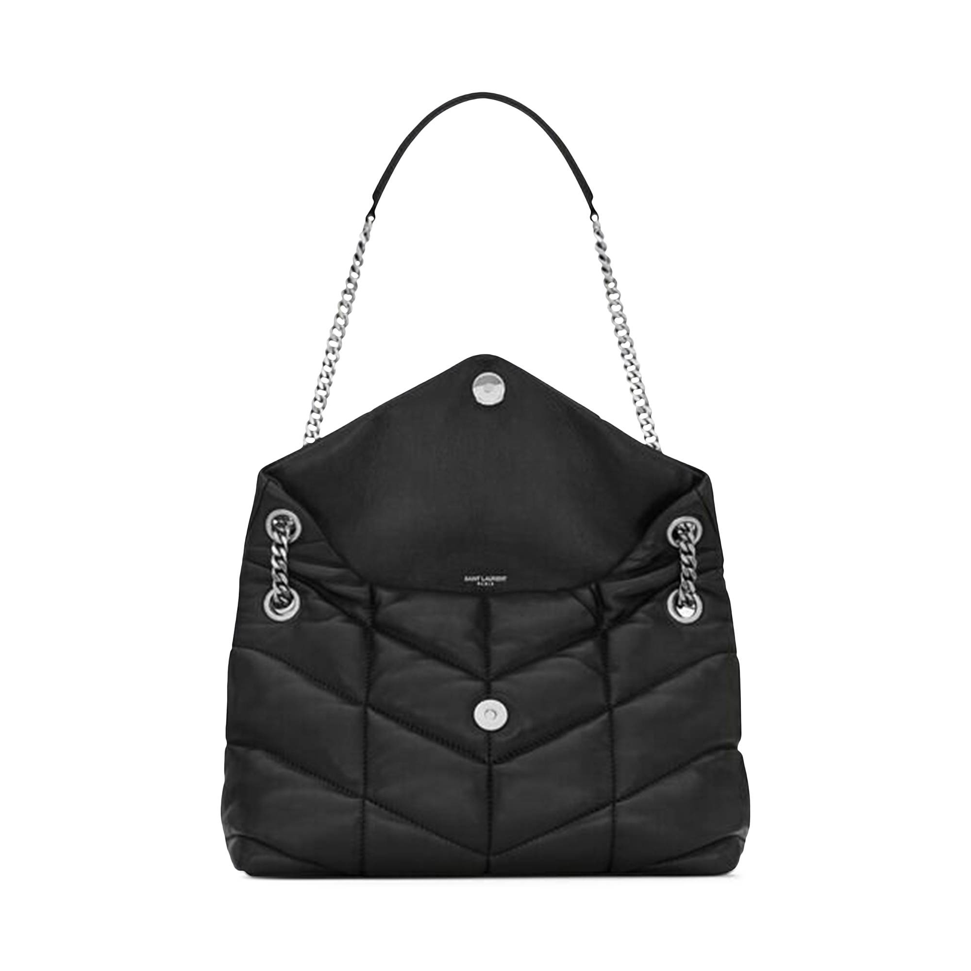 Saint Laurent Medium Loulou Quilted Shoulder Bag 'Black' - 3