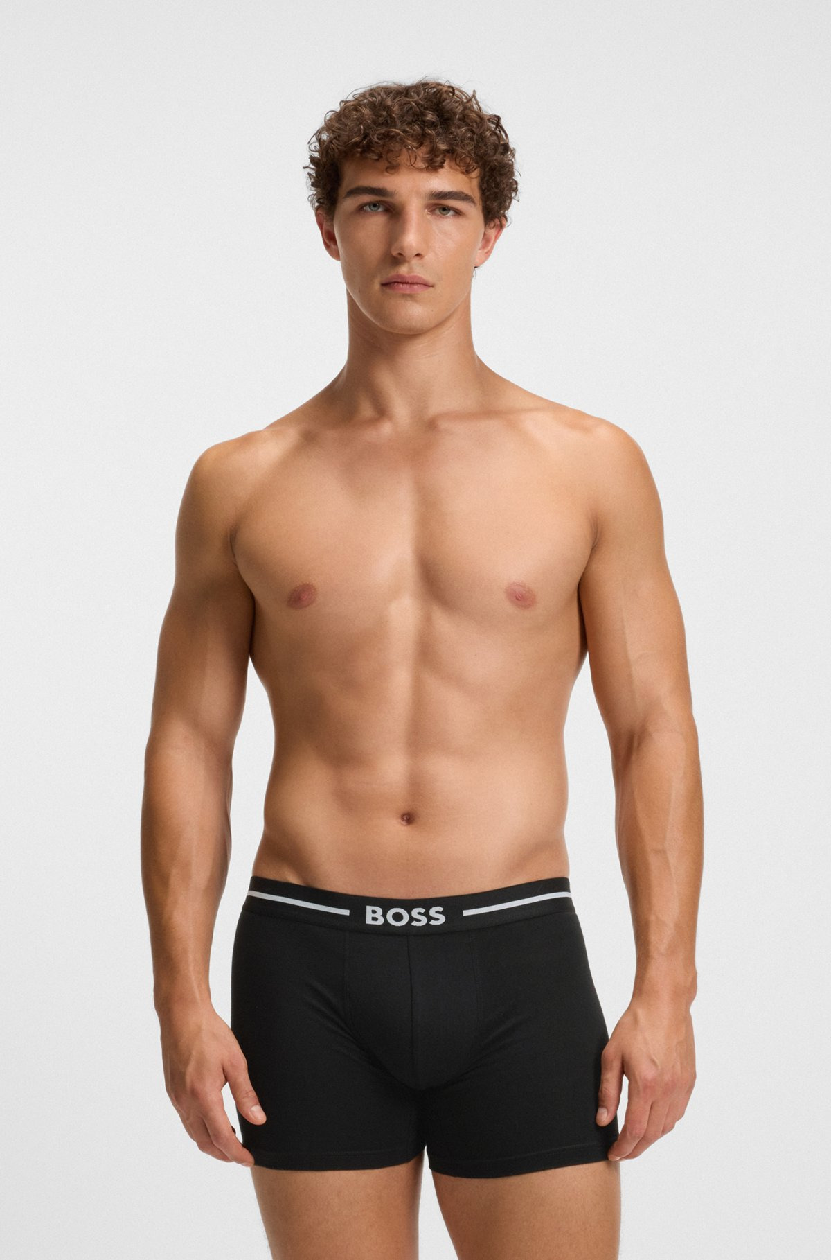 THREE-PACK OF STRETCH-COTTON BOXER BRIEFS WITH LOGO - 7