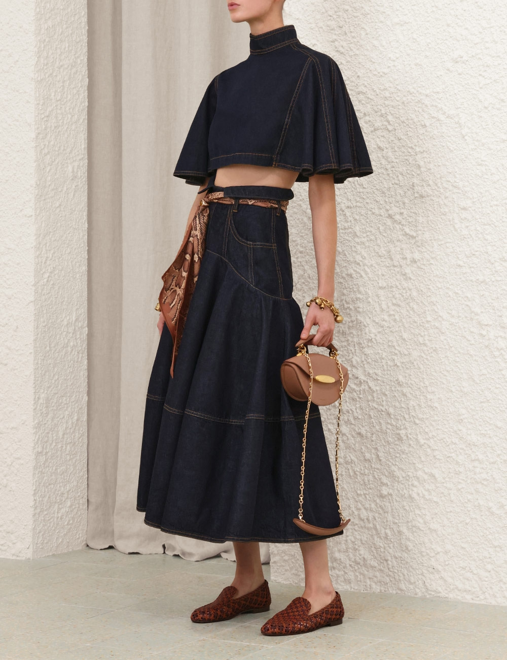 HYPNOTIC DENIM MIDI SKIRT - 3