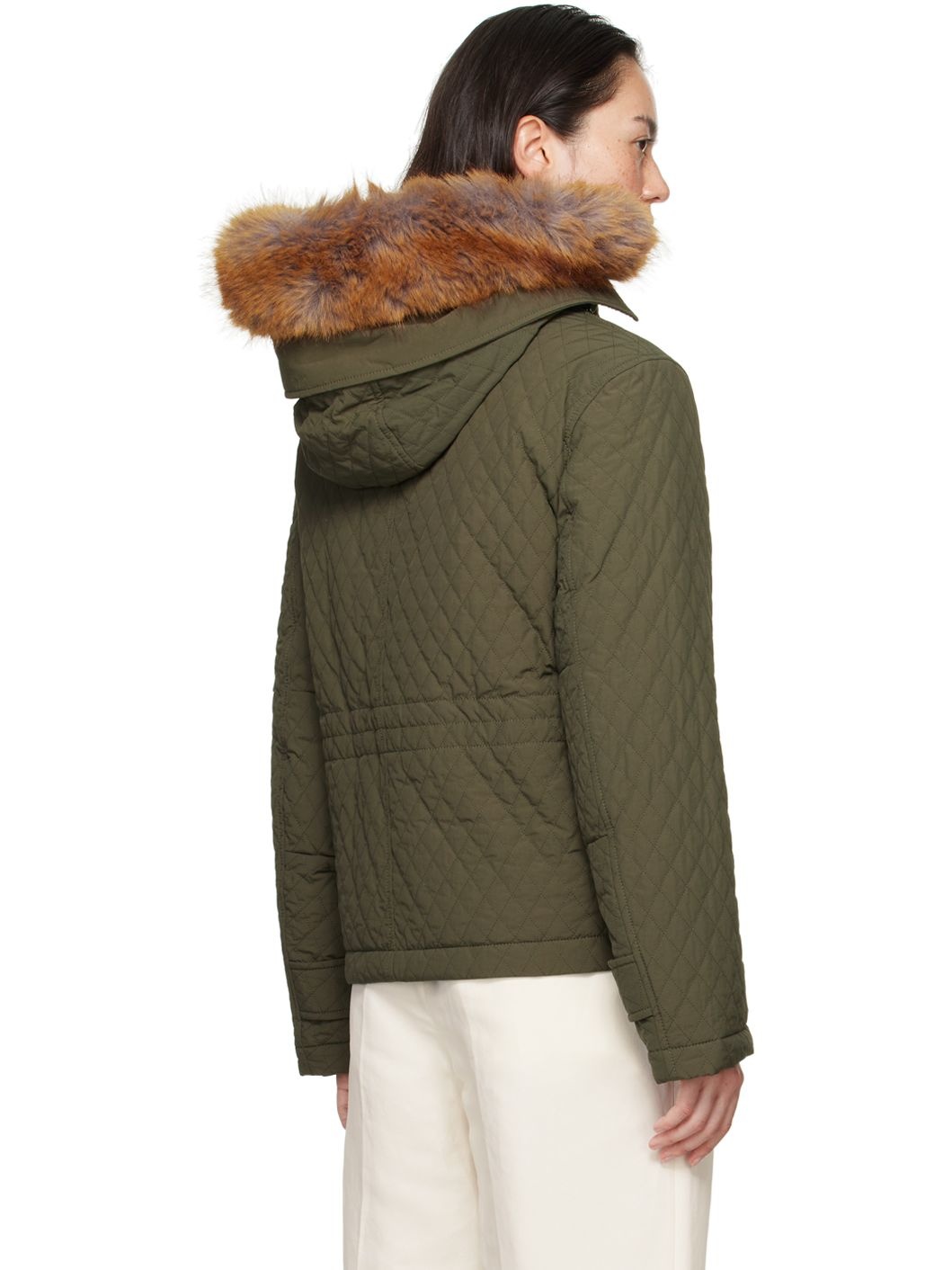 Khaki Quilted Jacket - 3