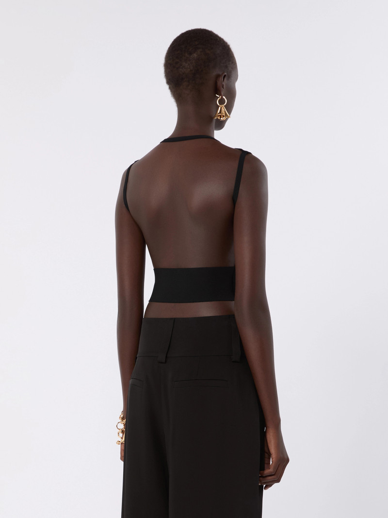DRAGO Stretch viscose knit top - BLACK 4