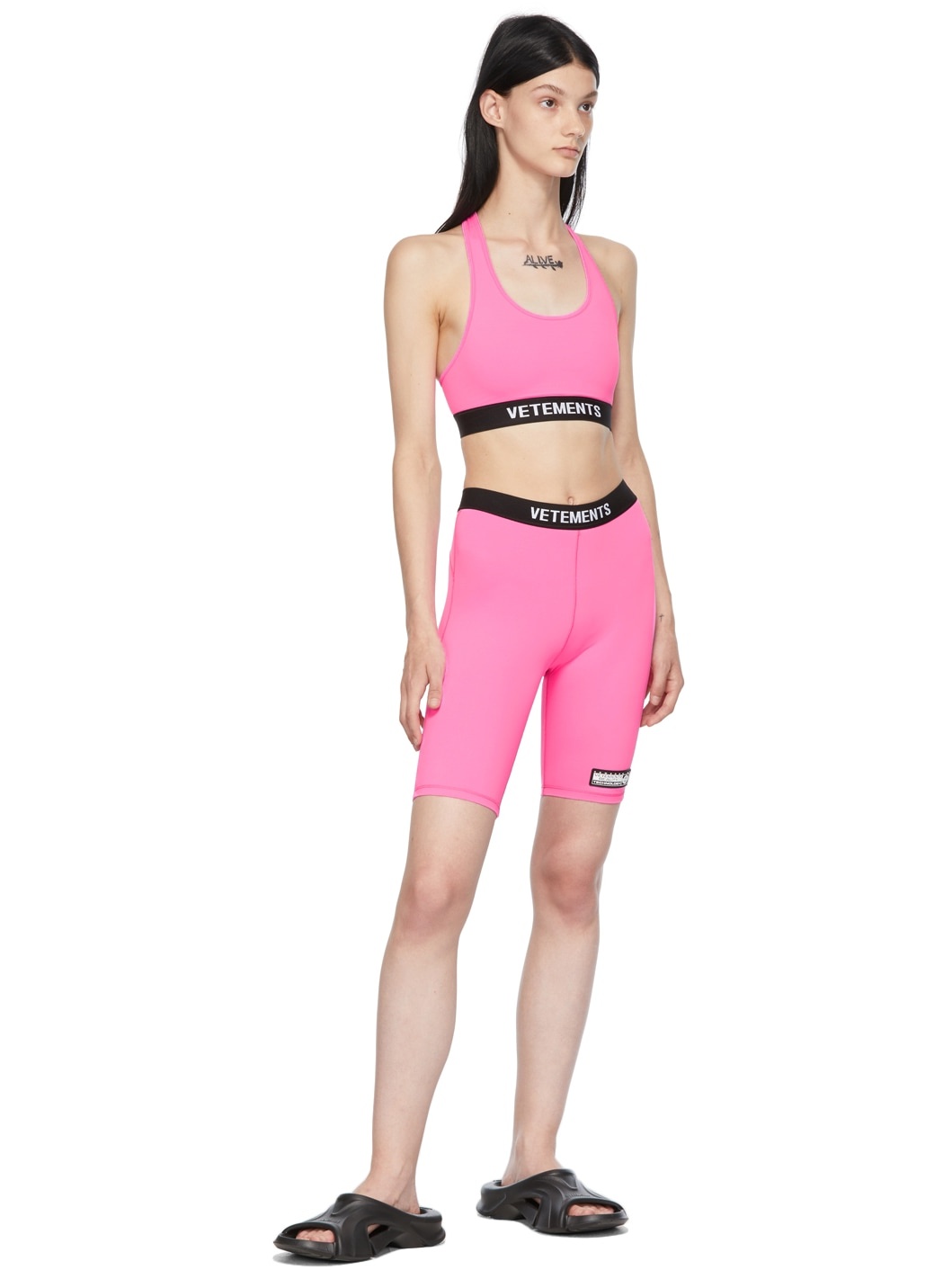 Pink Logo Sports Bra - 4