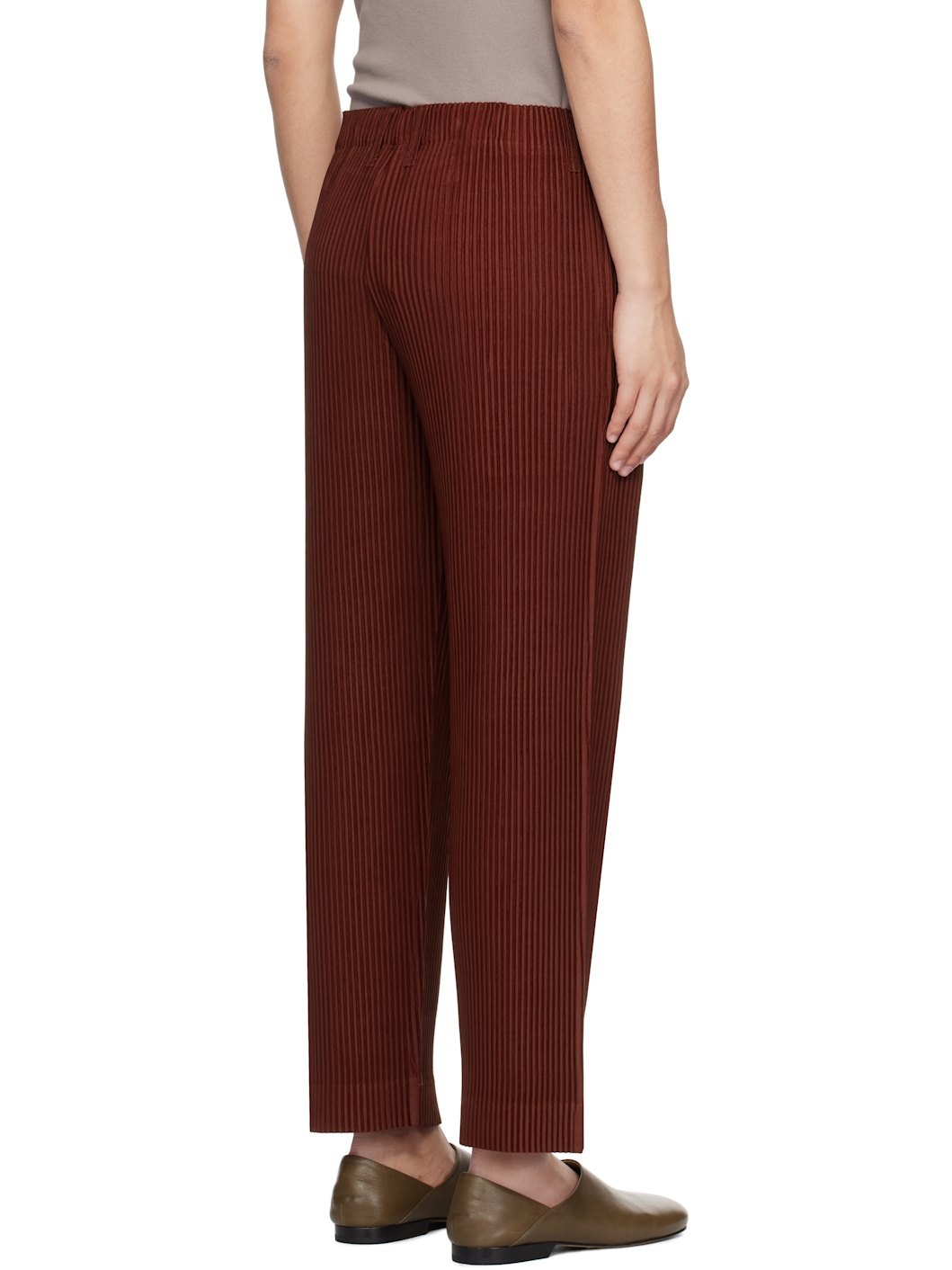 Red Tailored Pleats 2 Trousers - 3