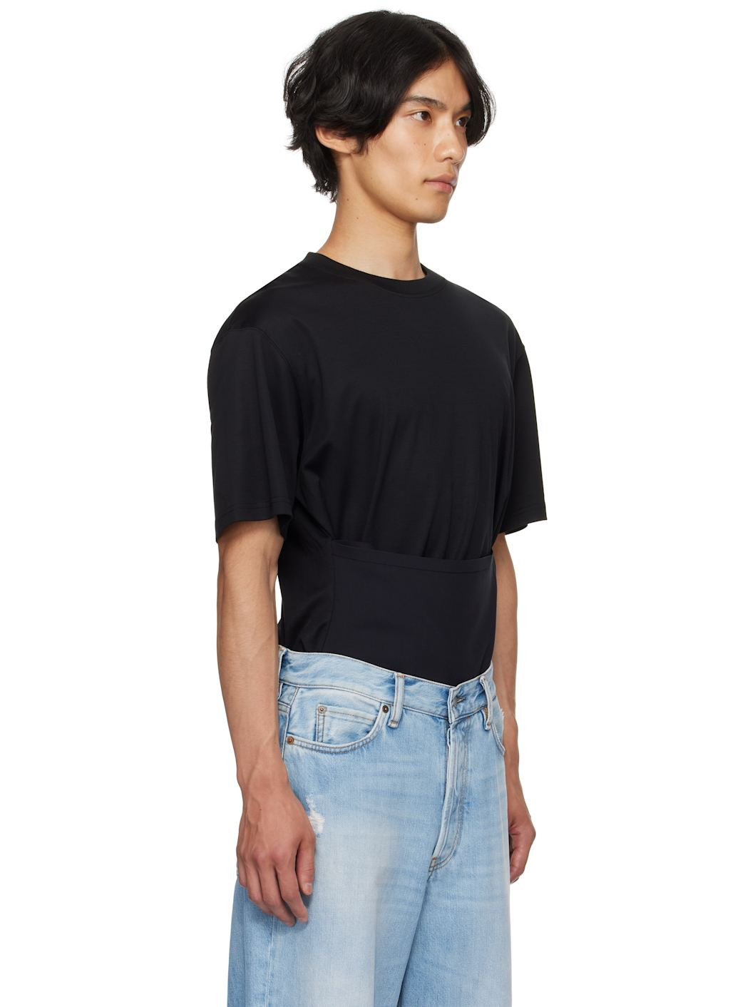 Black Boxy Corset T-shirt - 2
