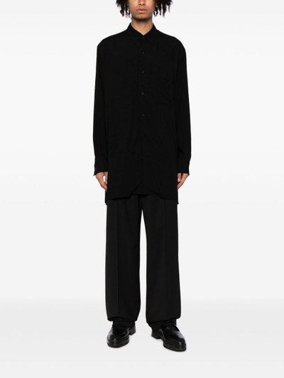 Yohji Yamamoto classic-collar button-up shirt outlook