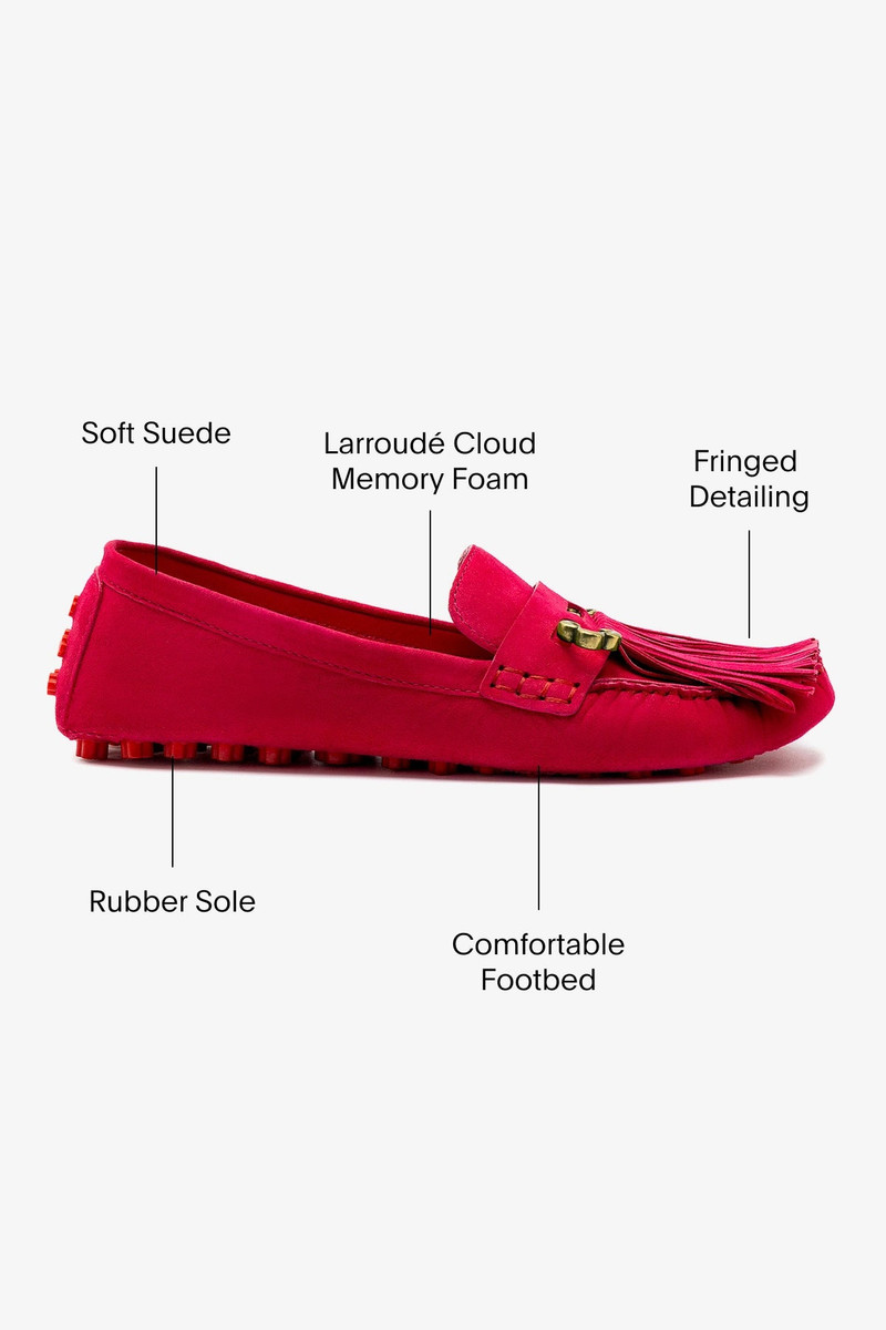 Joy Mocassin In Pink Suede 6