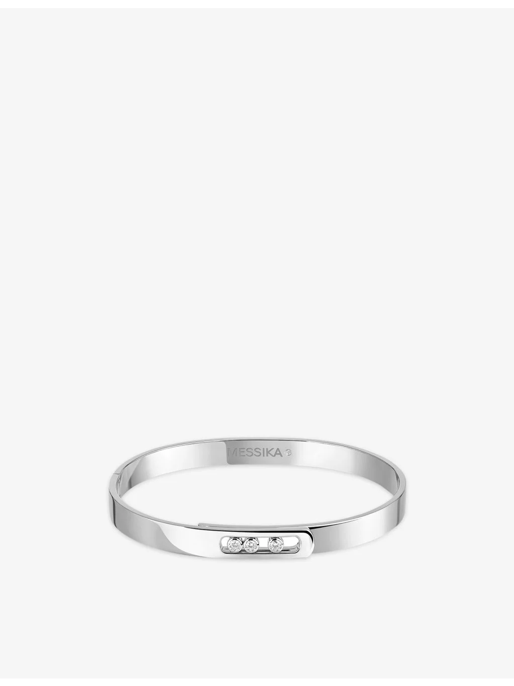 Move Noa 18ct Gold And 0.15ct Diamond Bangle Bracelet - 1
