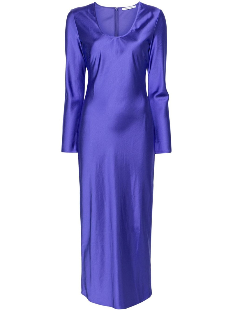 Alina U-neck satin midi dress 1