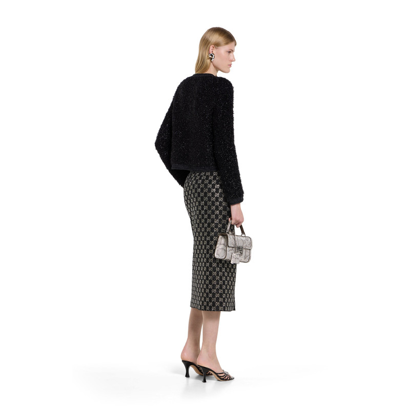 Shiny chunky wool cardigan 5