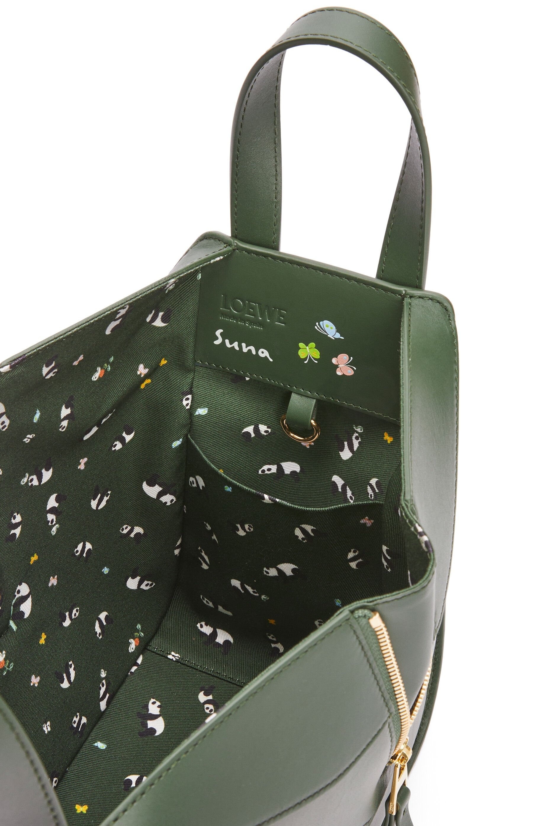 Panda compact Hammock bag in satin calfskin - 6
